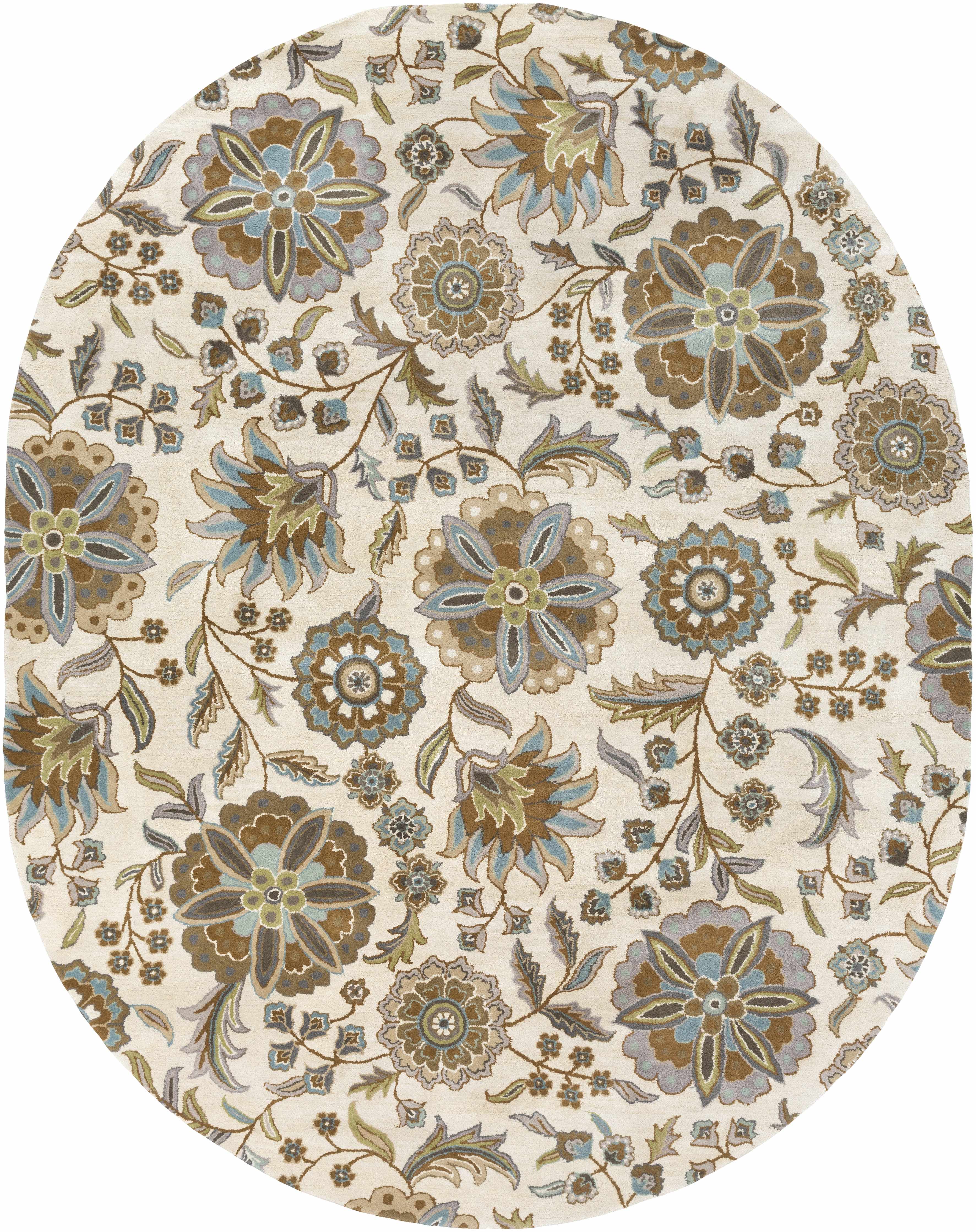 Mack Floral Wool Area Carpet