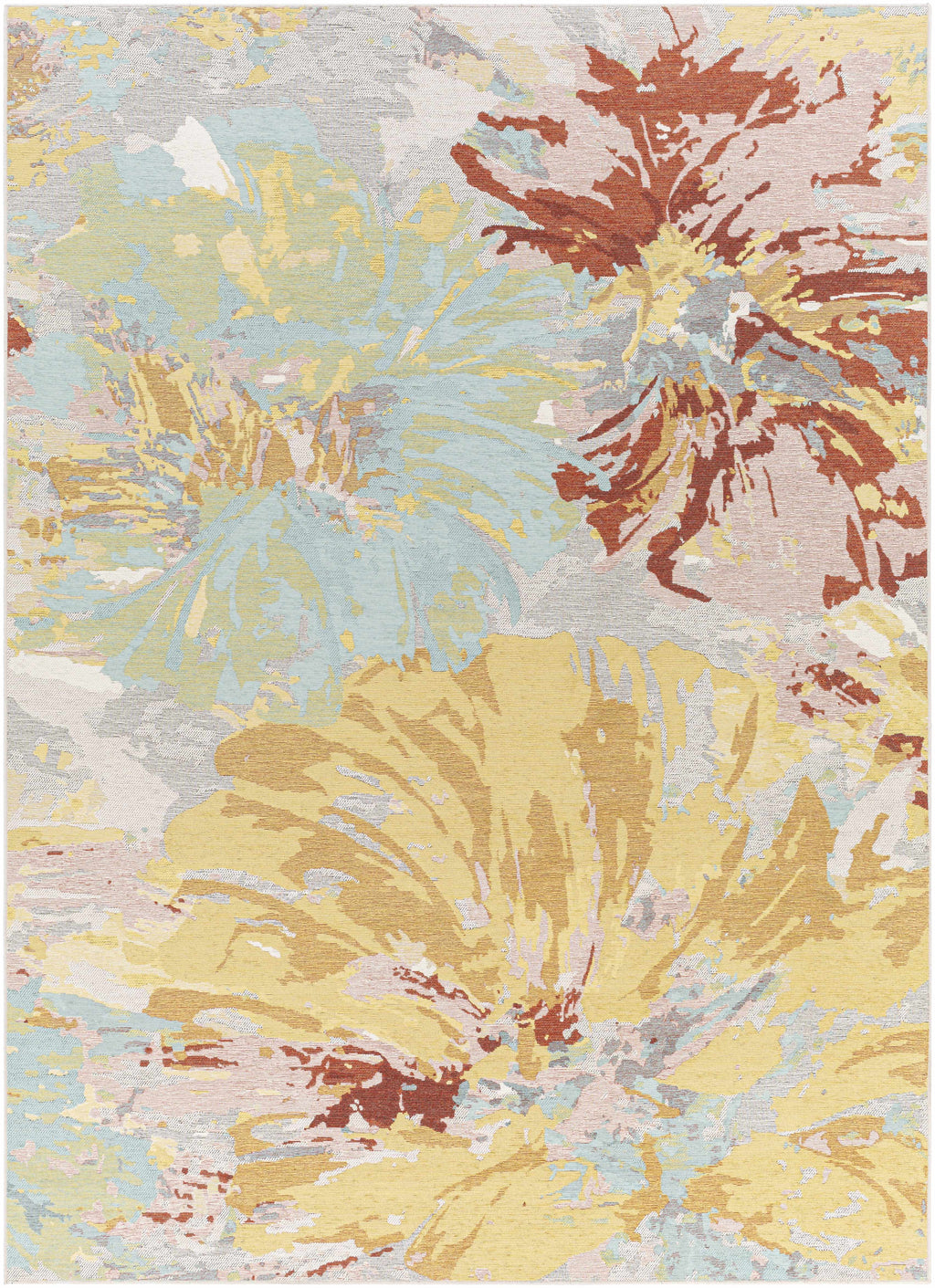 Miaray Floral Chenille Area Rug - Clearance-0