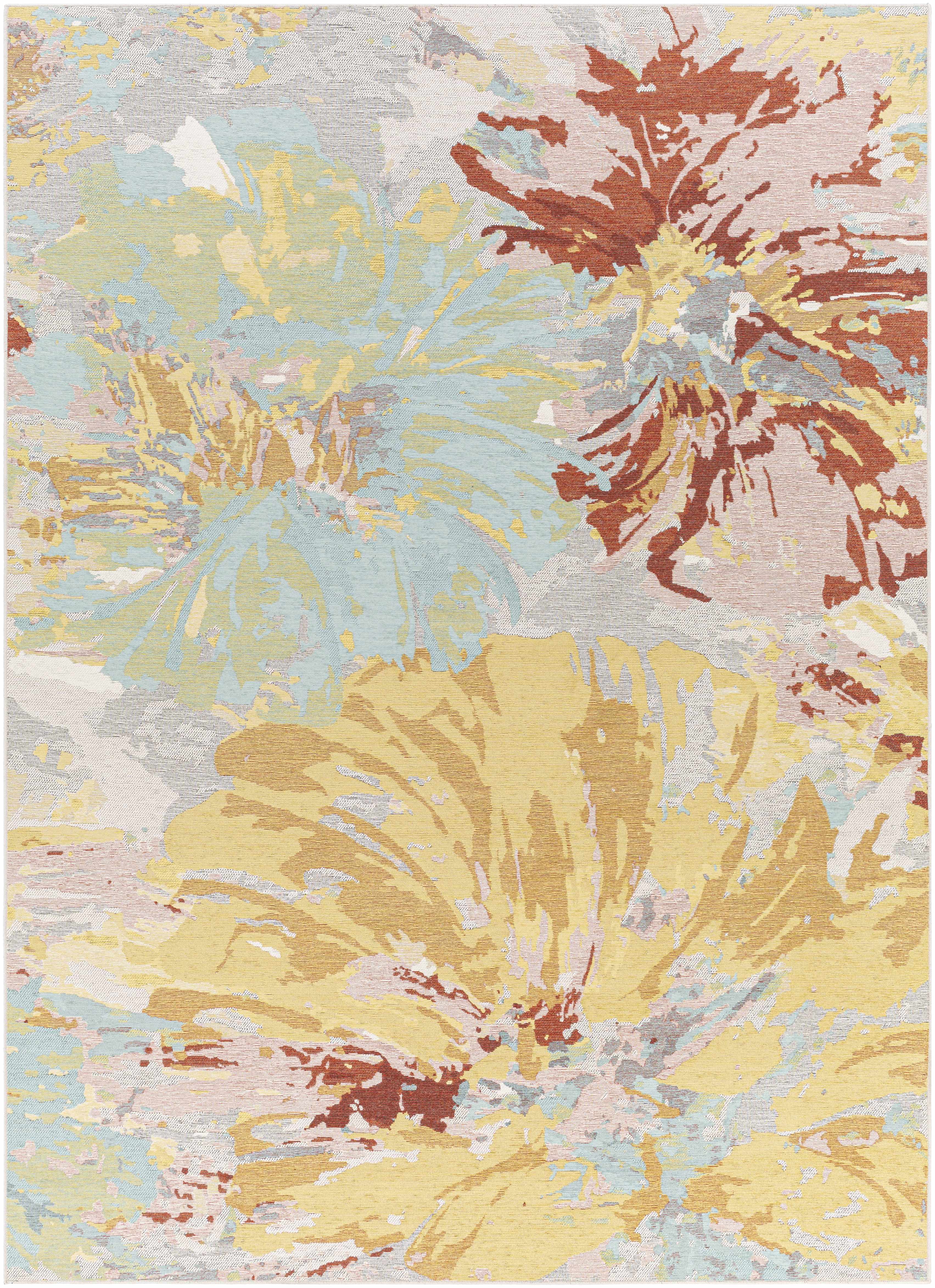 Miaray Floral Chenille Area Rug - Clearance-0