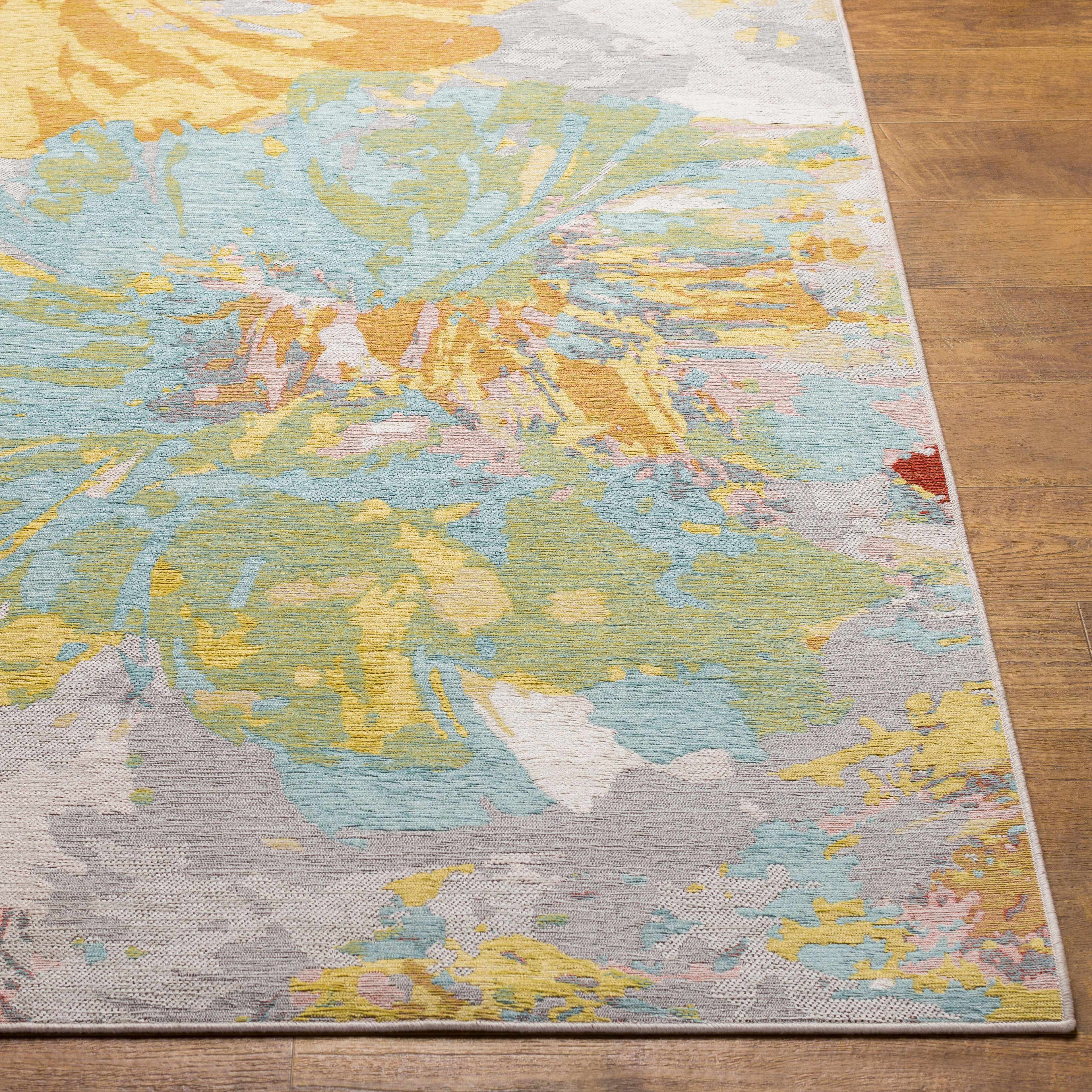Miaray Floral Chenille Area Rug - Clearance-4