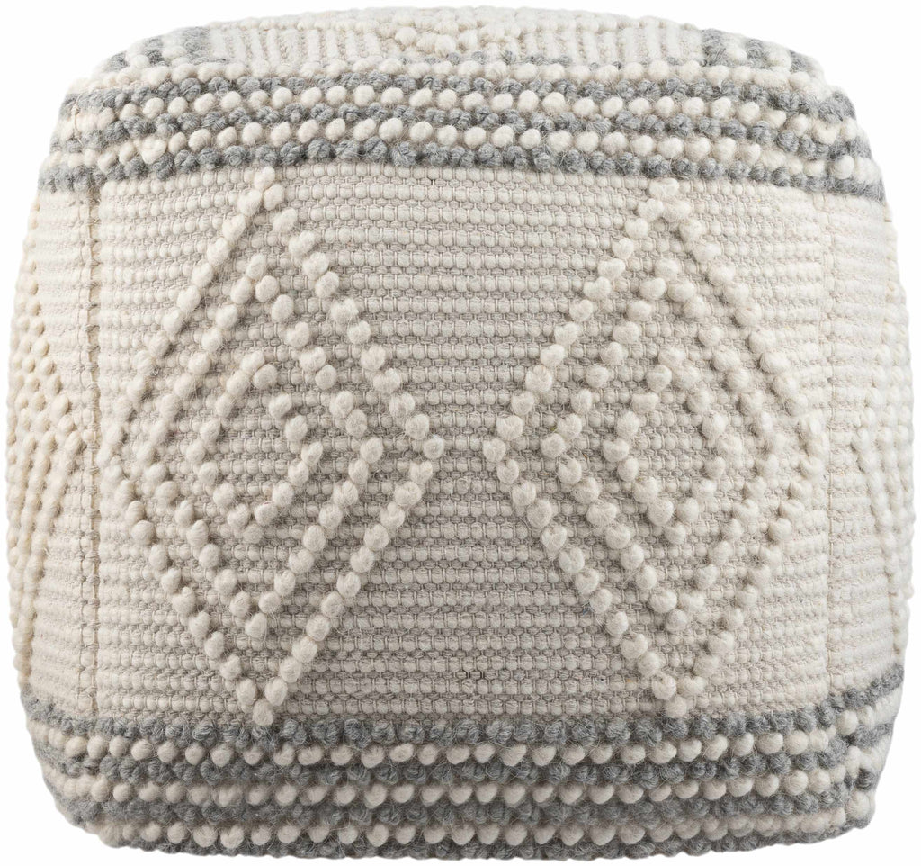 Murgon Cream W Wool Pouf-3