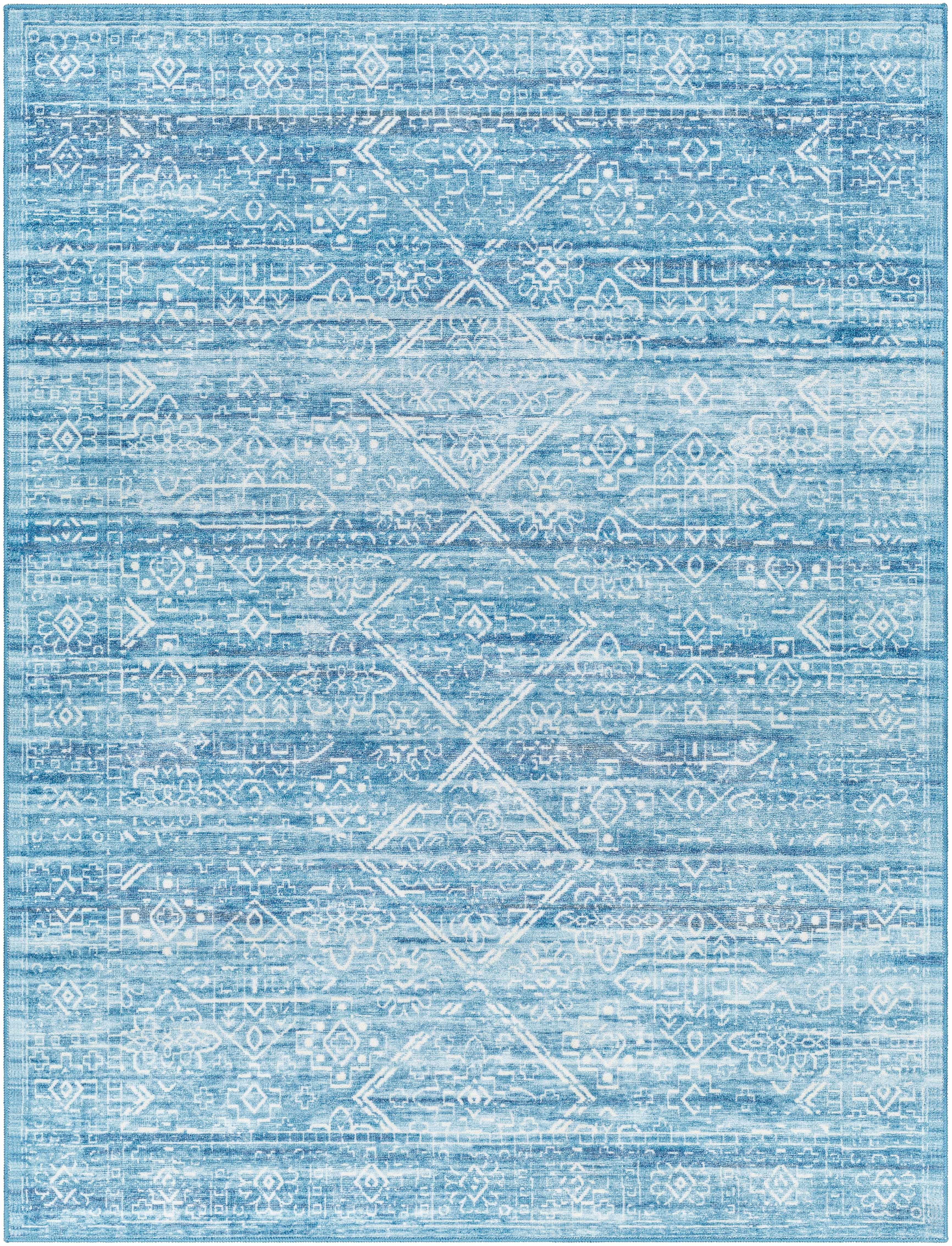 Blake Arctic Sky Washable Area Rug - Clearance-0