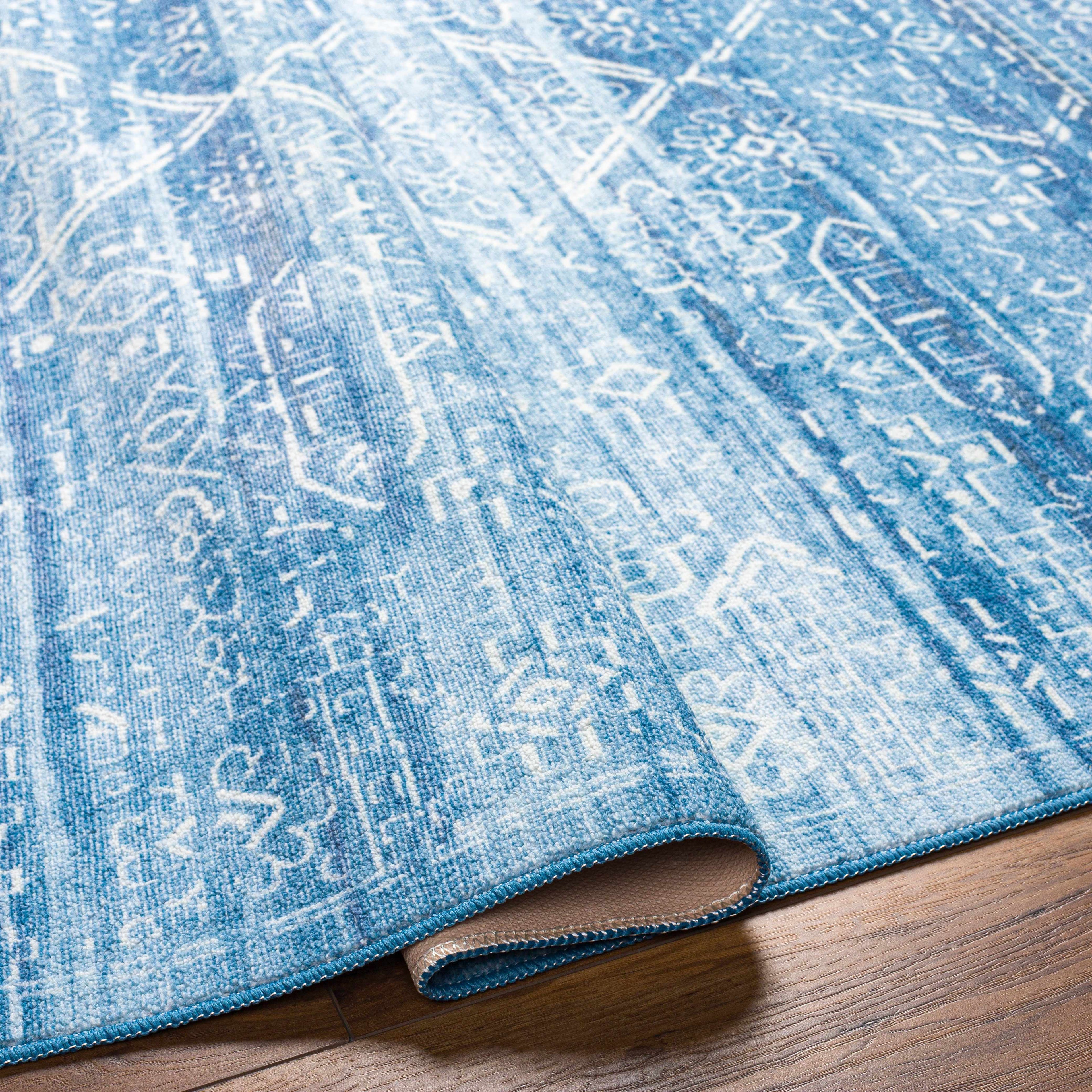 Blake Arctic Sky Washable Area Rug - Clearance-4