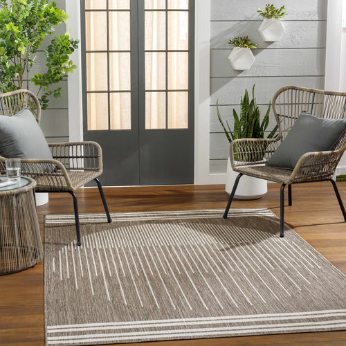 Aviya Brown Outdoor Area Rug - Clearance-1